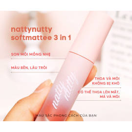 Nattynutty softmatte lipstick 3 in 1