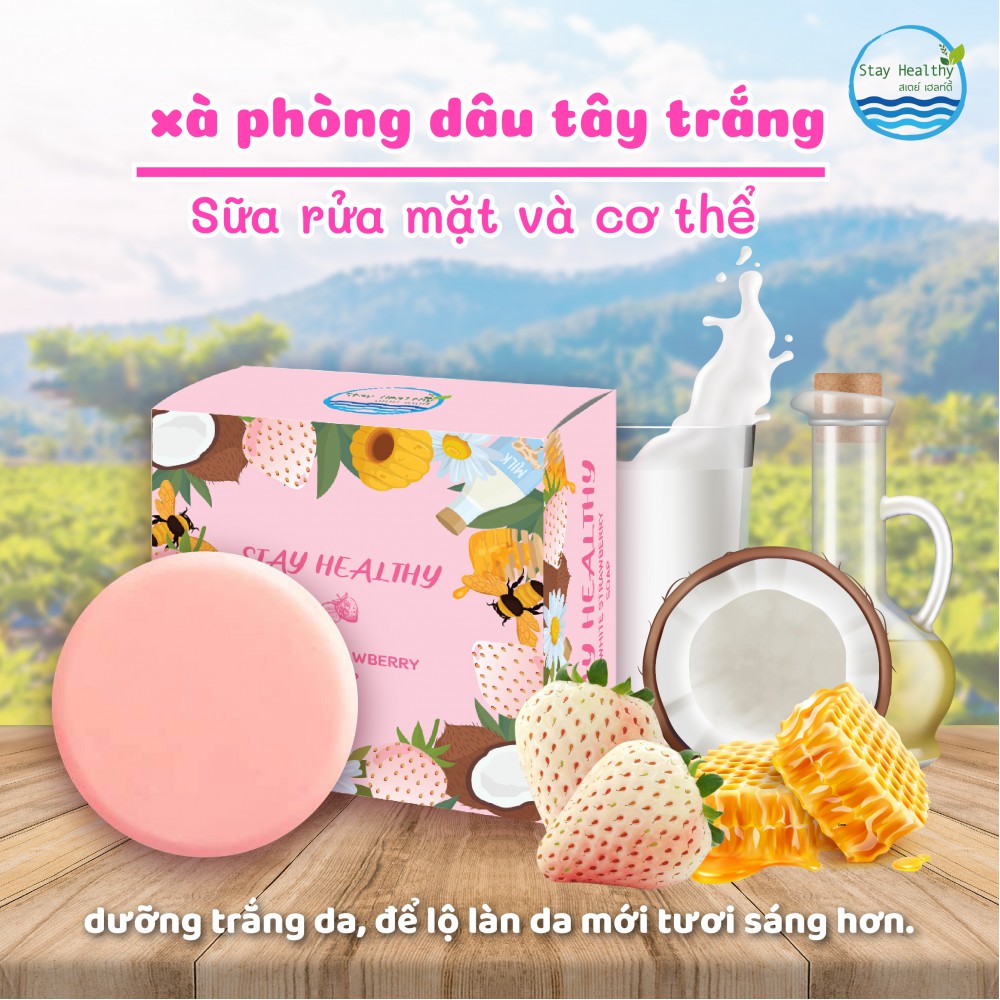 STAY HEALTHY WHITE STRAWBERRY SOAP